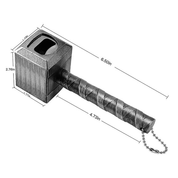 Thor Love and Thunder Hammer Mjolnir Inspired Bottle Opener (Brown) - Picture 2 of 5
